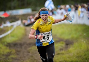 Sweden's Tove Alexandersson finishes second in the women's long distance final of the IOF World Orienteering Championships 2013 in Vuokatti, July 9, 2013. REUTERS/Roni Rekomaa/Lehtikuva (FINLAND - Tags: SPORT) THIS IMAGE HAS BEEN SUPPLIED BY A THIRD PARTY. IT IS DISTRIBUTED, EXACTLY AS RECEIVED BY REUTERS, AS A SERVICE TO CLIENTS. NO THIRD PARTY SALES. NOT FOR USE BY REUTERS THIRD PARTY DISTRIBUTORS. FINLAND OUT. NO COMMERCIAL OR EDITORIAL SALES IN FINLAND